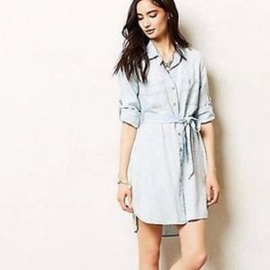 Cloth & Stone Anthropologie Ikat Chambray Dress